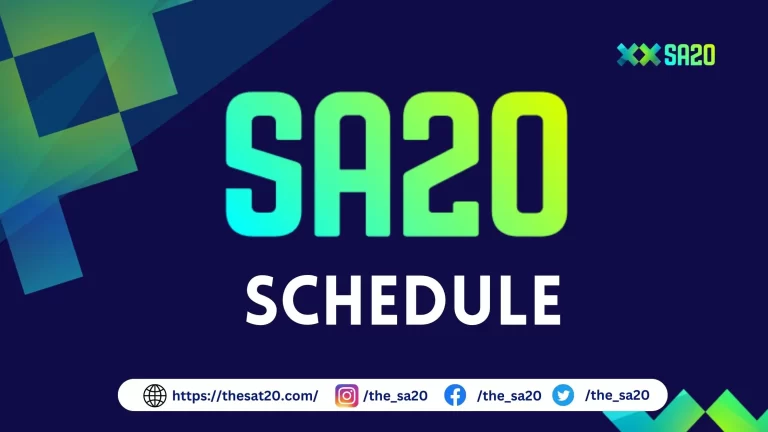 SA20 Schedule 2024 | Full Fixture List, Time Date, Venue