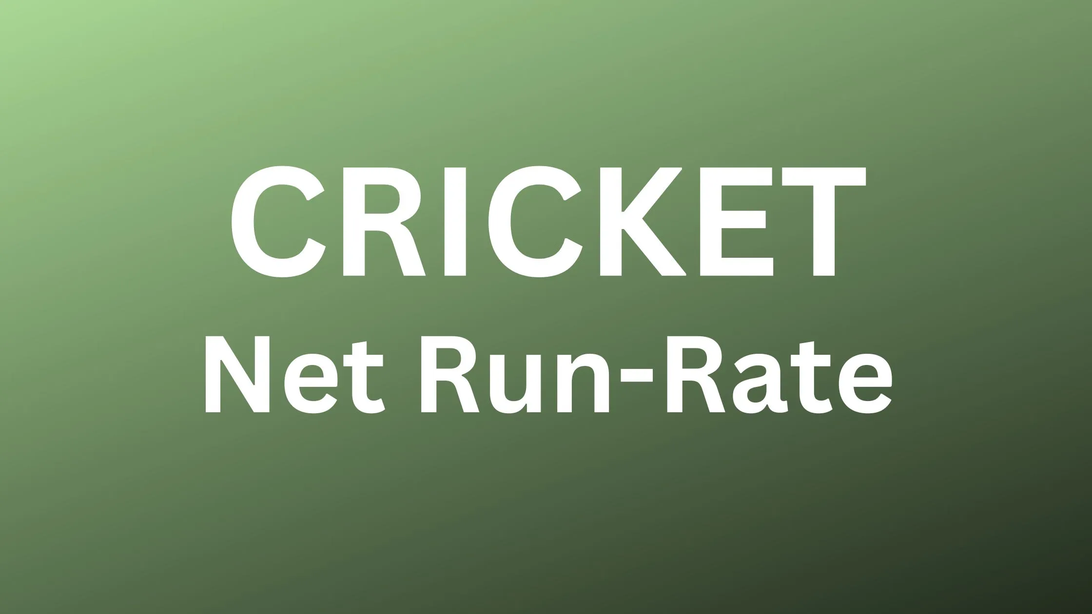 cricket net run rate