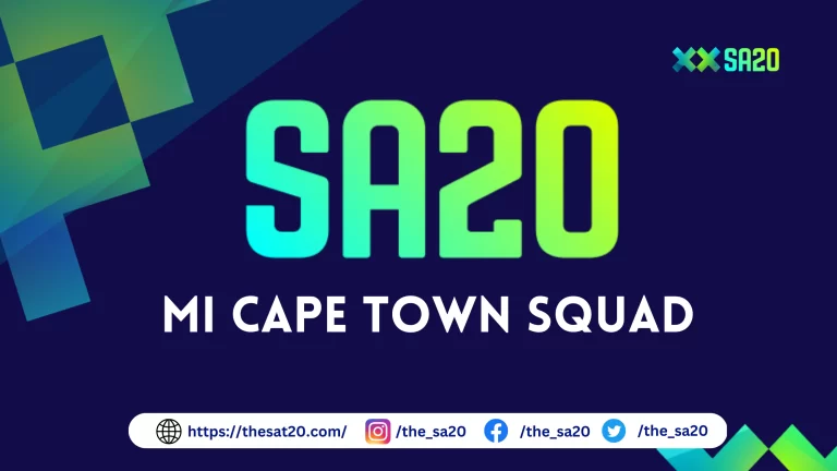 MI Cape Town Squad for SA20 2024 | Complete list