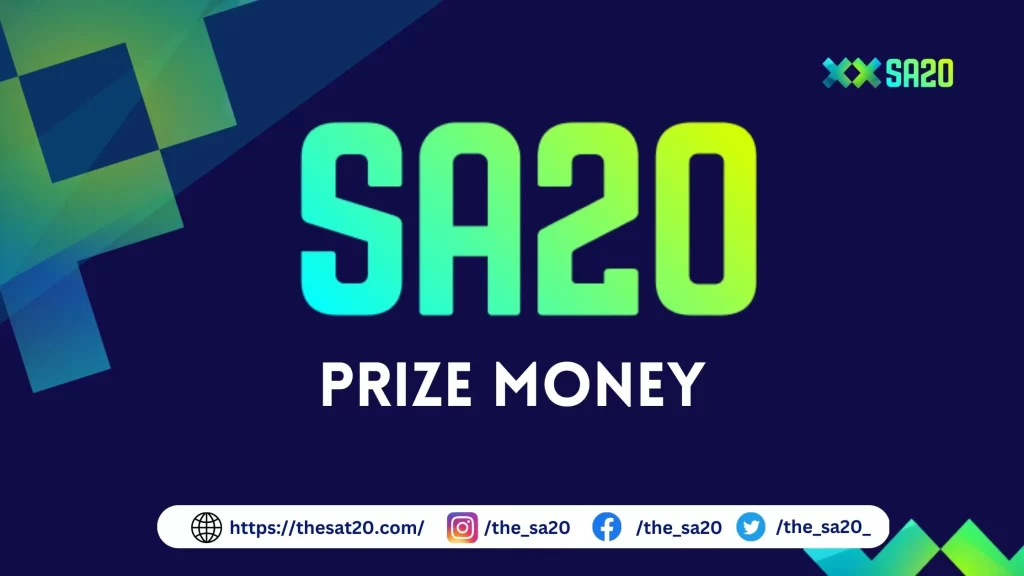 sa20 prize money for the inaugural season