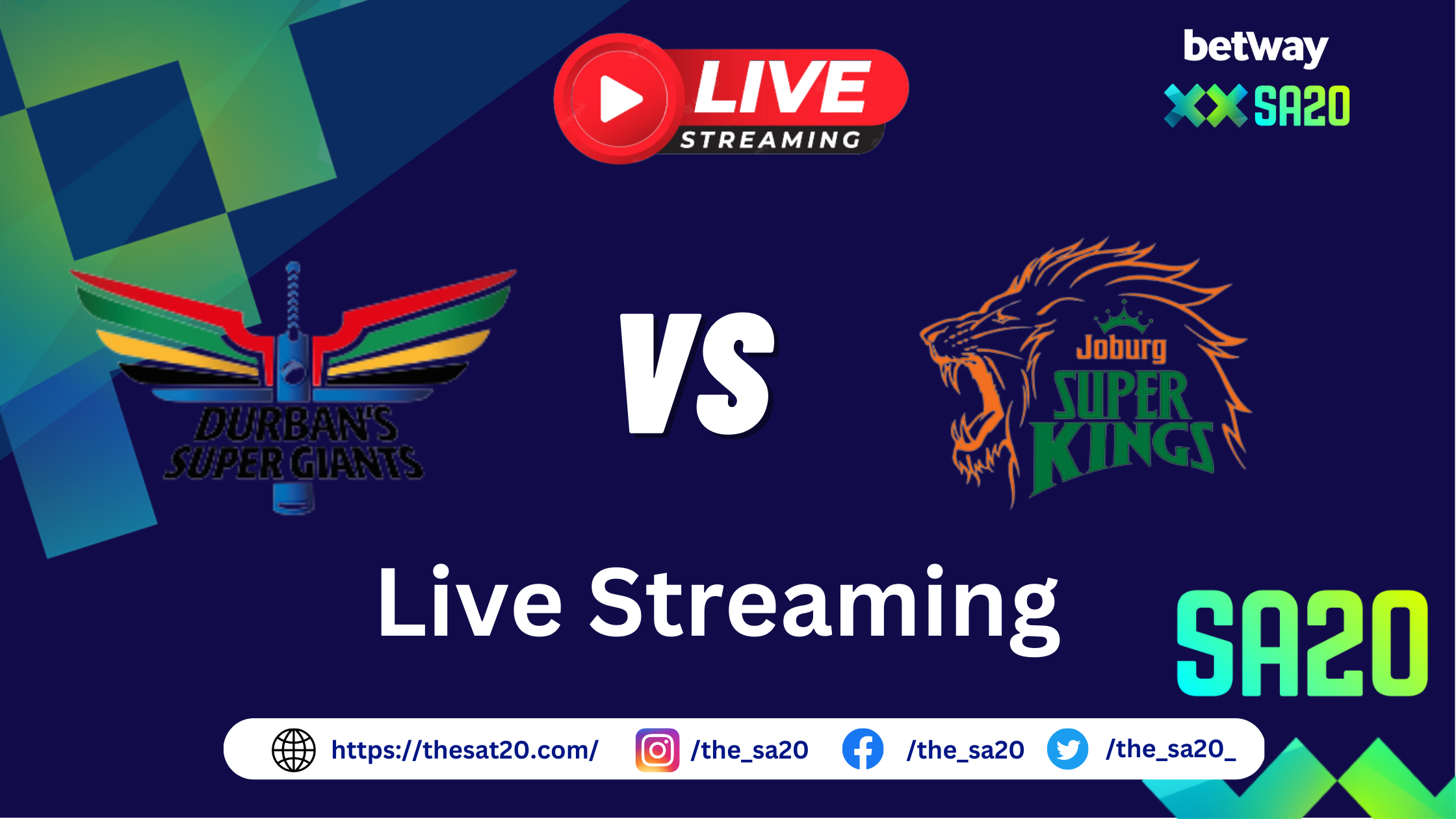Durban's Super Giants vs Joburg Super Kings webp