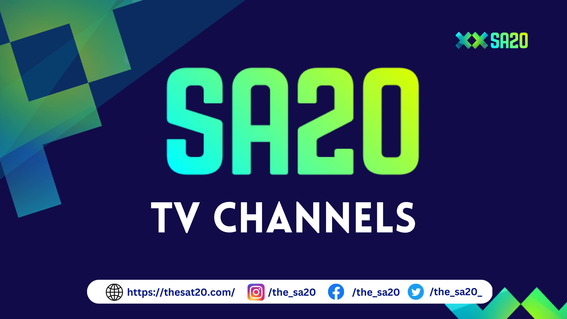 SA20 TV Channels webp