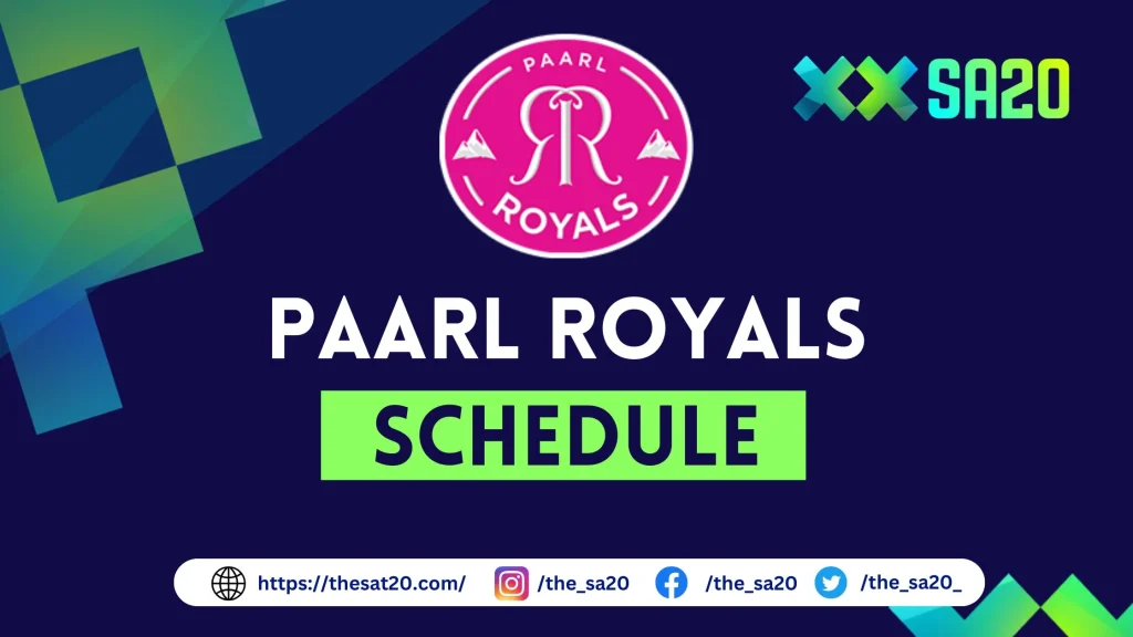 Paarl royals schedule