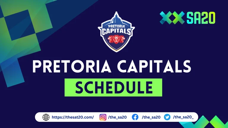 Pretoria Capitals schedule