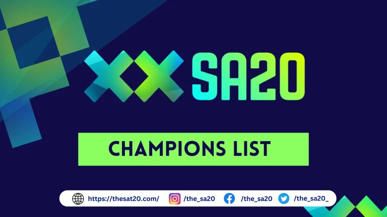 SA20 Champions of Previous Seasons 2023/2024 | Records & Stats