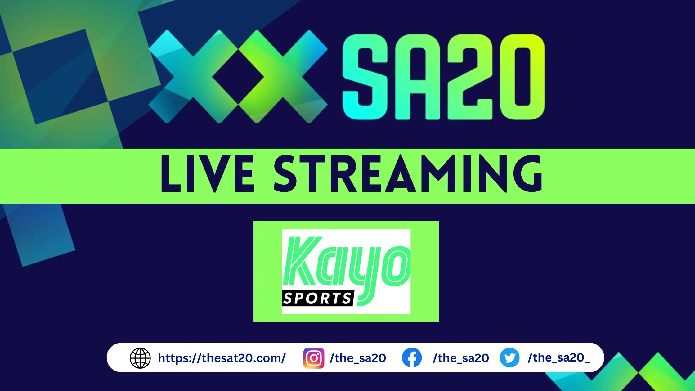 SA20 Live on Kayo Sports