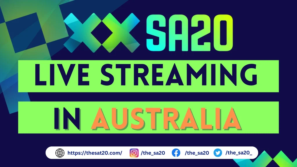 SA20 Live streaming in australia