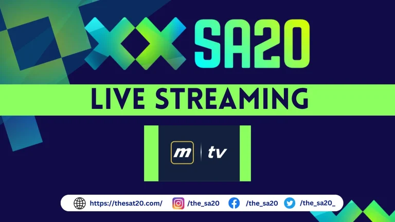 Watch Live SA20 on Medianet